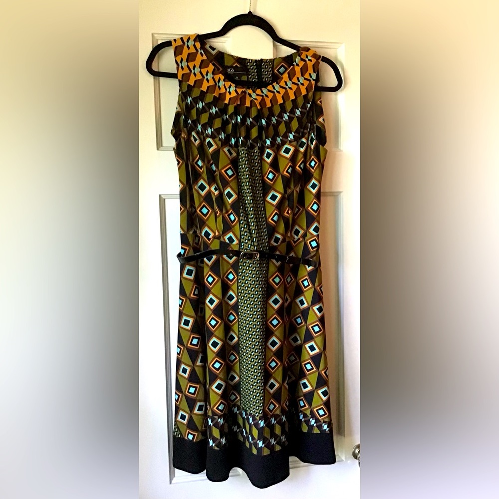 Geometric print dress